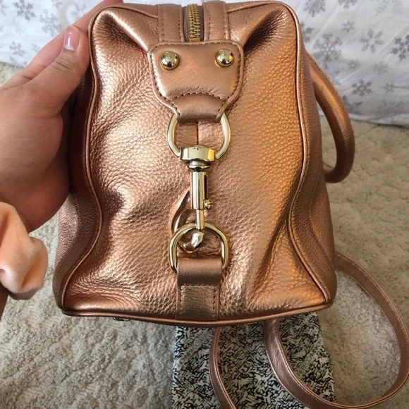 Rebecca Minkoff MAB Mini Satchel in Rosegold - Picture 15 of 17